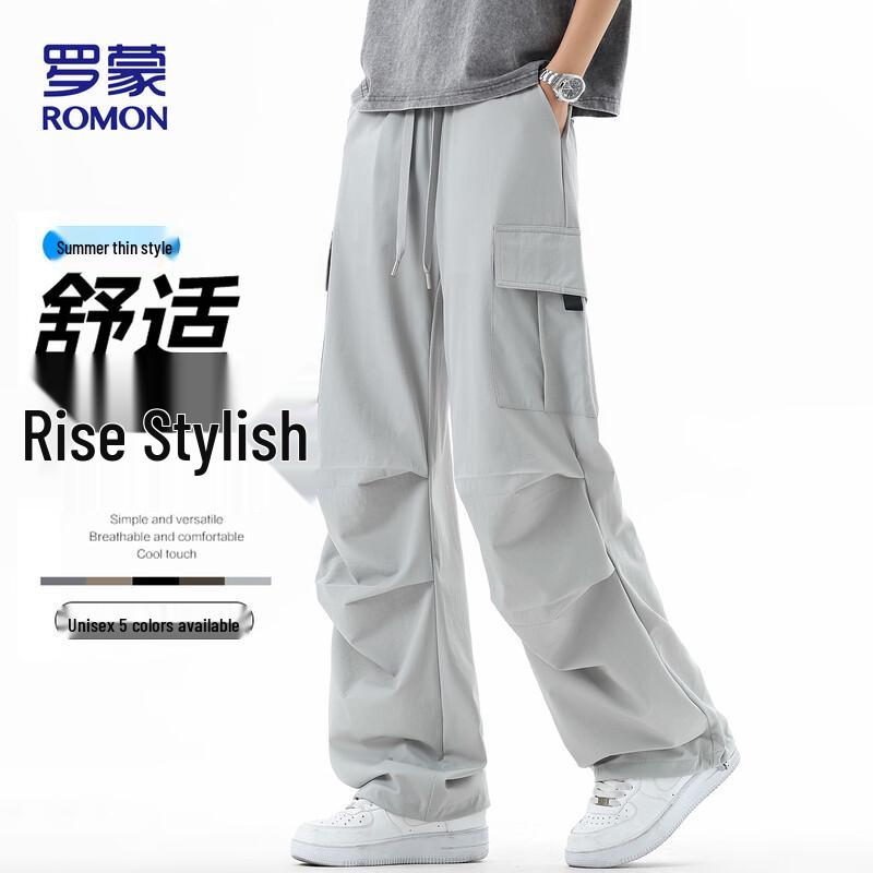 ROMON Men s Summer Cooling Straight Fit Cargo Pants 5XL