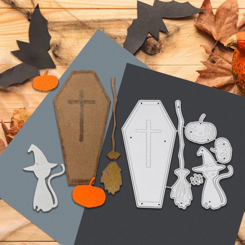DIY Halloween Pumpkin Metal and Silicone Cutting Dies for Scrapbooking and Card Making Crafts