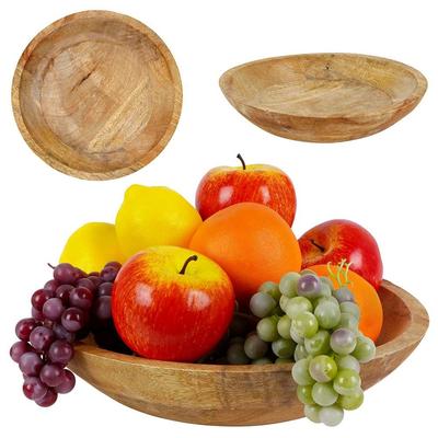 Wooden Bowl Basket For Fruits, Vegetables, Salads, Snacks, Dishes 1.5L