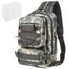 Fishing Tackle Backpack with 4 Trays Storage Bag Outdoor Shoulder Backpack Water-Resistant Fishing Gear Bags with 4 Tackle Box Fishing Gear Bag