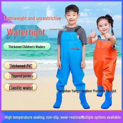Children's Waterproof Wading Suit and Boots for Beach and Kindergarten Clamming