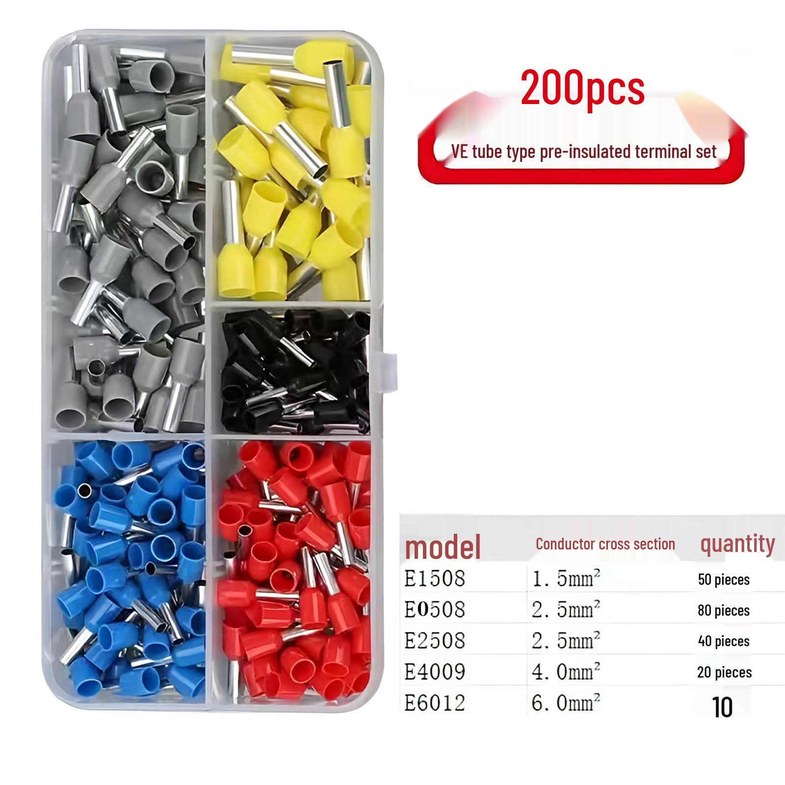 

VE Набір клем холодного пресування трубчастого типу з мідною коробкою для зберігання, з єднувач для проводів, обтискні кліщі та панель перемикачів.