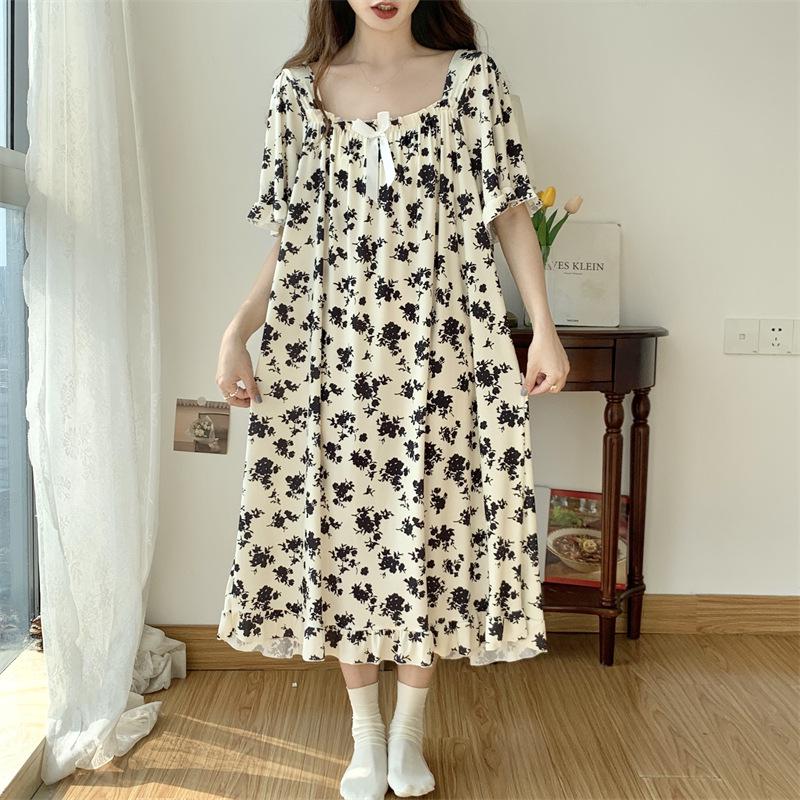 Plus Size 300 Jin Women's Ice Silk Nightgown - Summer Thin & Extra Large