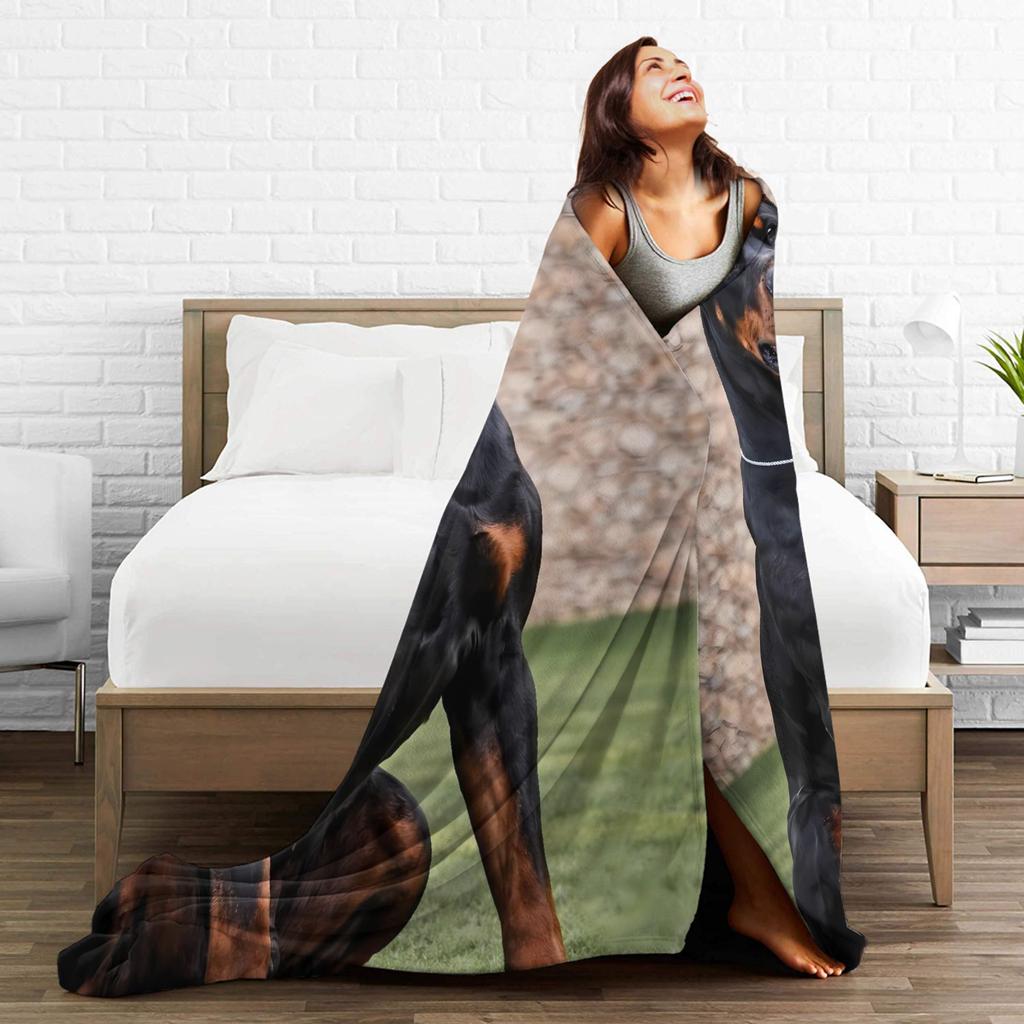 Cane Corso Flannel Blanket Soft Bedding Throws for Couch Chair Travel Funny Bedspread Sofa Bed Cover