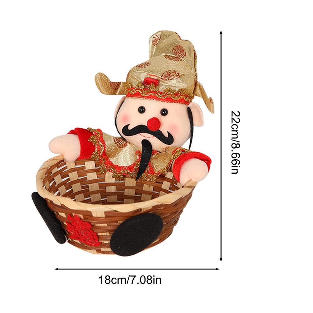 

Настольная фруктовница, настольная корзина для конфет в виде Бога Богатства, миска для угощений на Новый год, настольный поднос для конфет, корзина для печенья и снеков