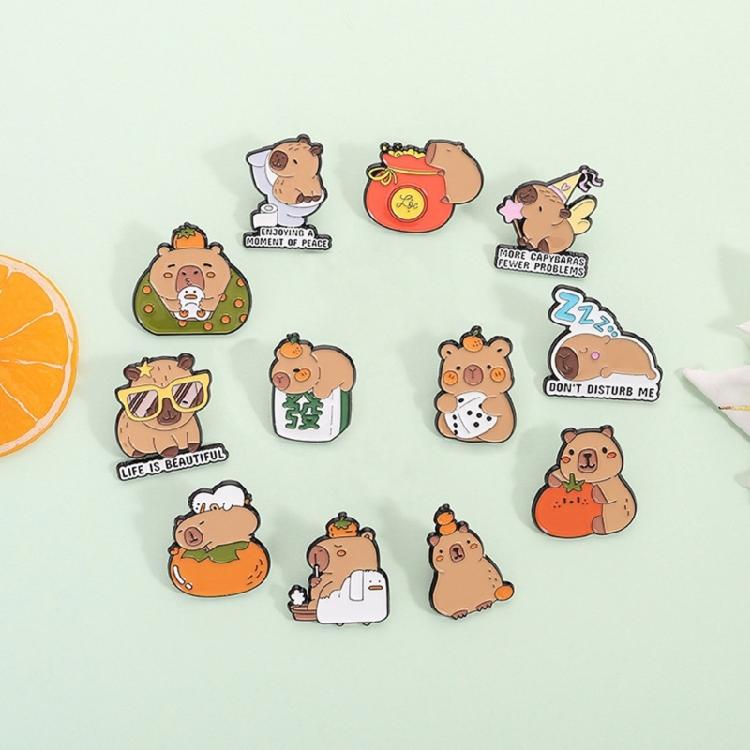 Waterproof Animal Pins Unique Capybaras Collectible Badges for DIY Crafts Lovely Unisex Fashion Broosh Jewelry