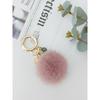 LALA Natural Mink Fur Keychain - Pink
