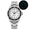 Watchdives WD5513B Automatic Watch PT5000 200M Diver Top Hat Bubble Sapphire 316L Steel Luminous Aluminum alloy bezel Men Watch