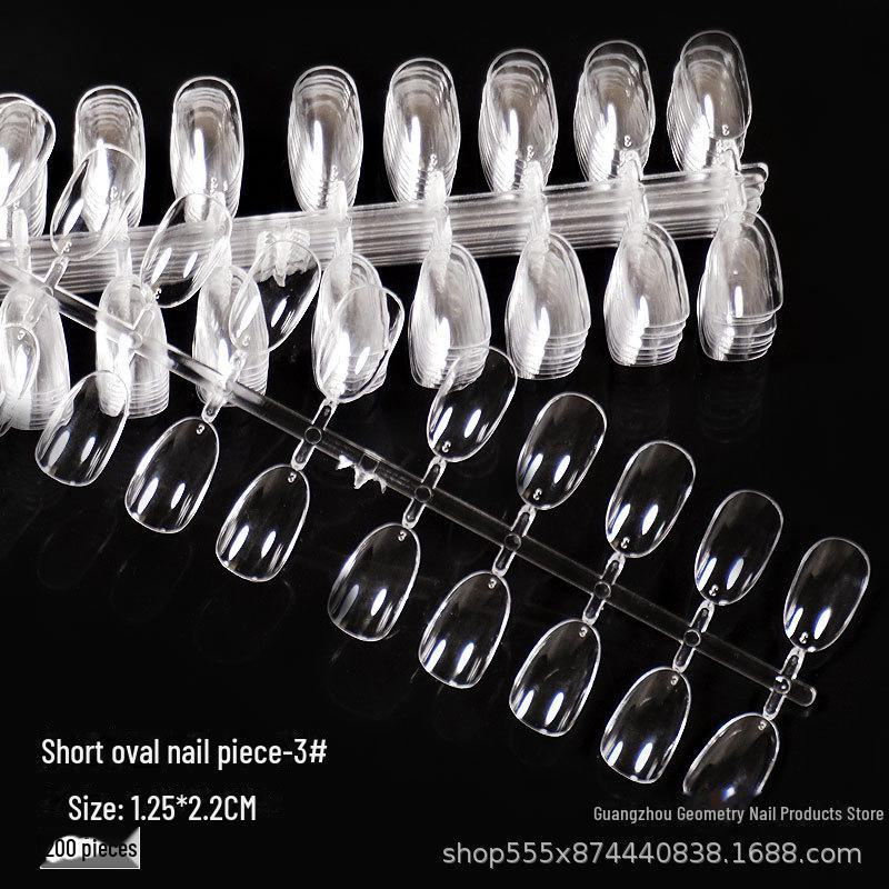 Japanese Oval and Square Round Pattern False Nail Sample