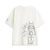 Li Ning Basketball Series Letter Print Breathable Versatile Loose Short Sleeve T-Shirt Men Tops Off-White AHSV083-2