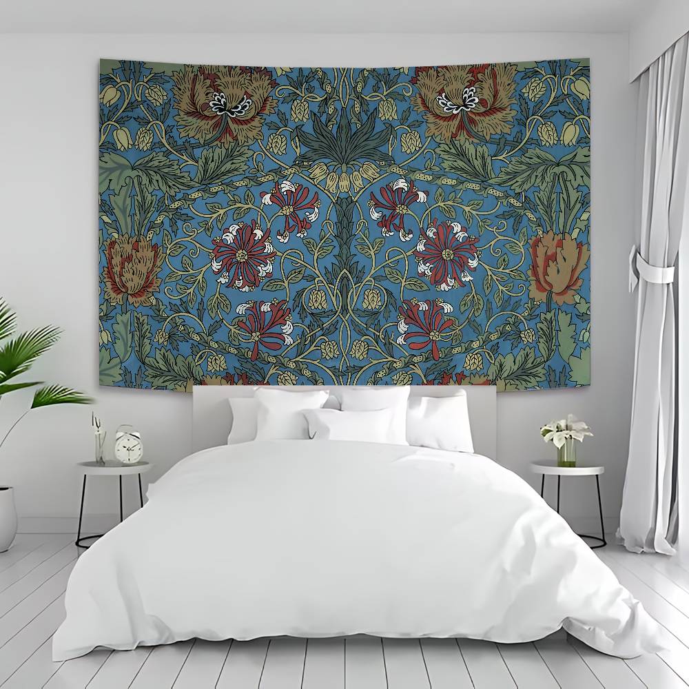 William Morris Chart Wandteppich Heimdekoration hippie böhmische Dekoration Divination Wandbehang Wohnkultur