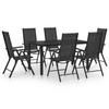 VidaXL 7-Piece Garden Dining Set Table and Chairs Outdoor Dining Furniture Patio Furniture 3070635