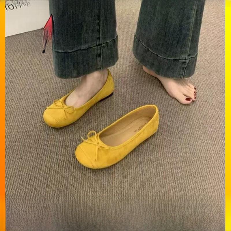 Ballerinas für Damen aus PU-Material mit weicher Sohle für den täglichen Gebrauch Frühling 2024