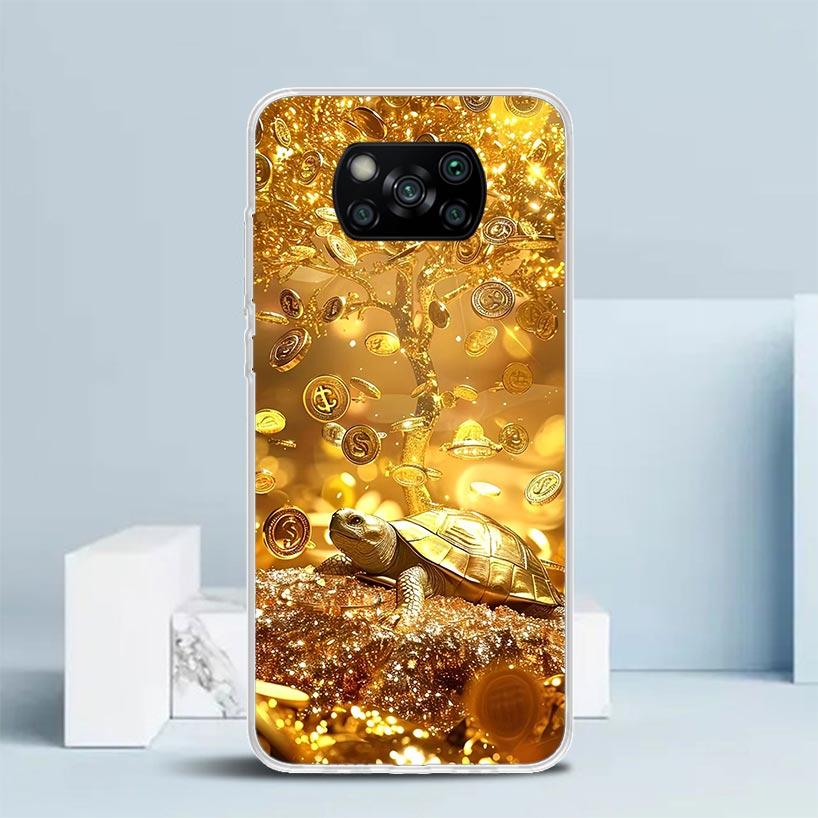 Fine Gold Pattern Printing Soft Cover for Xiaomi Poco F7 Ultra X7 X6 X5 Pro M7 Phone Case Redmi 15 15C 13 13C 12 12C 10 10C Prin