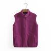 Women's Reversible Fleece Vest - Fashionable, Warm, Sleeveless Jacket for Autumn/Winter