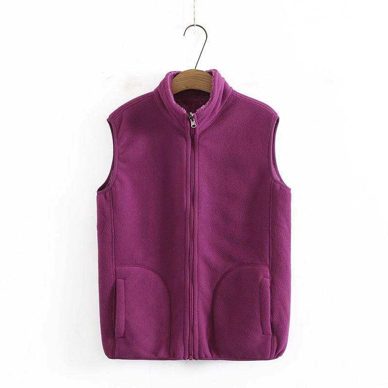 Women's Reversible Fleece Vest - Fashionable, Warm, Sleeveless Jacket for Autumn/Winter