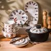 Japanese Retro Underglaze Ceramic Dishes Tableware Set Bowl Noodle Bowl Soup Bowl Vegetable Plate Western Food Bowl Light Luxury Retro