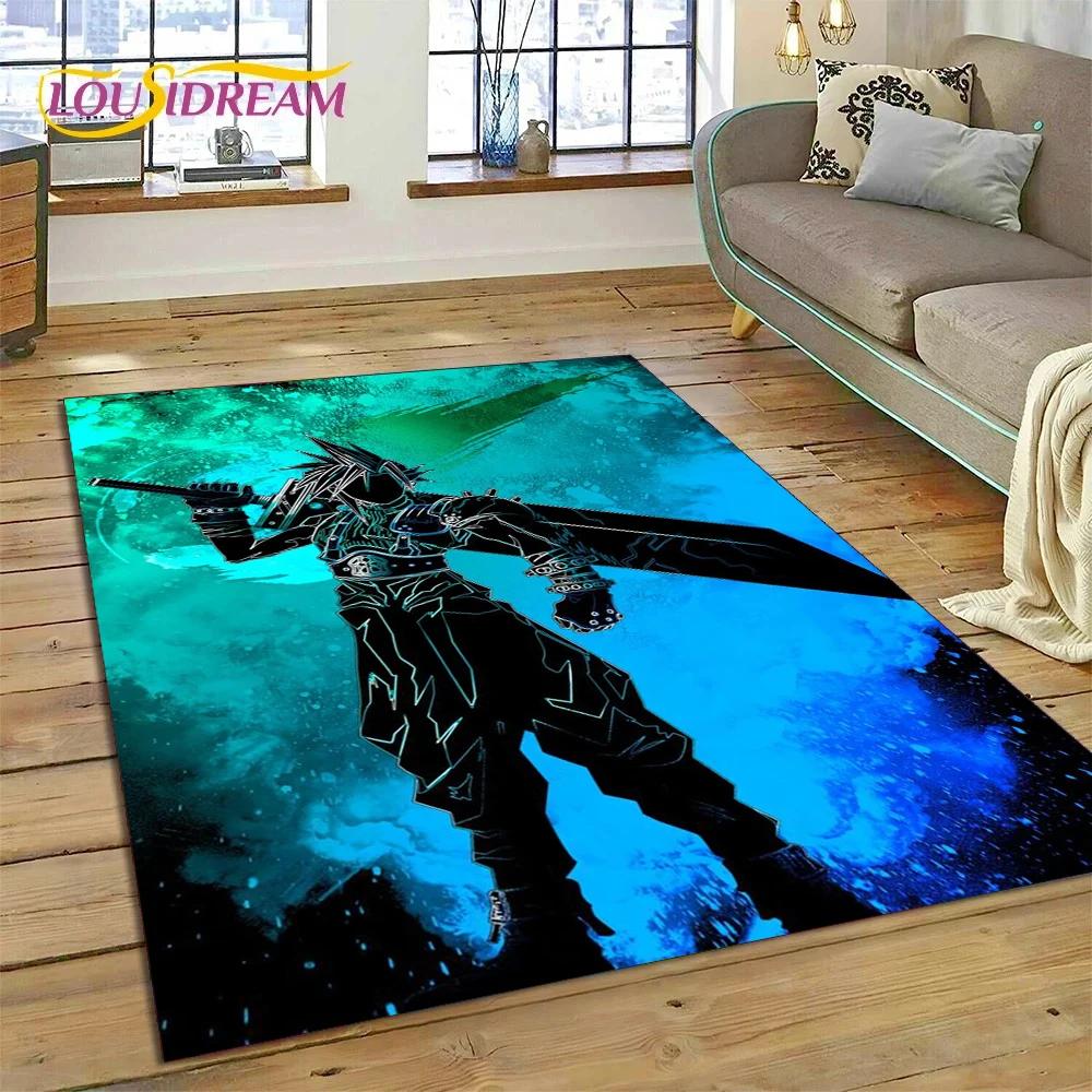 Final Fantasy Series Games Cartoon Rug Carpet for Living Room Bedroom Home Decor,Floor Mat Non-slip Decoration for Sofa Doormat