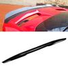 Universal Rear Roof Trunk Spoiler Lip Kit with Tail Wing, Rubber Strip Bar Wing Lip Trim Tailfin Tail Sticker in Glossy Black