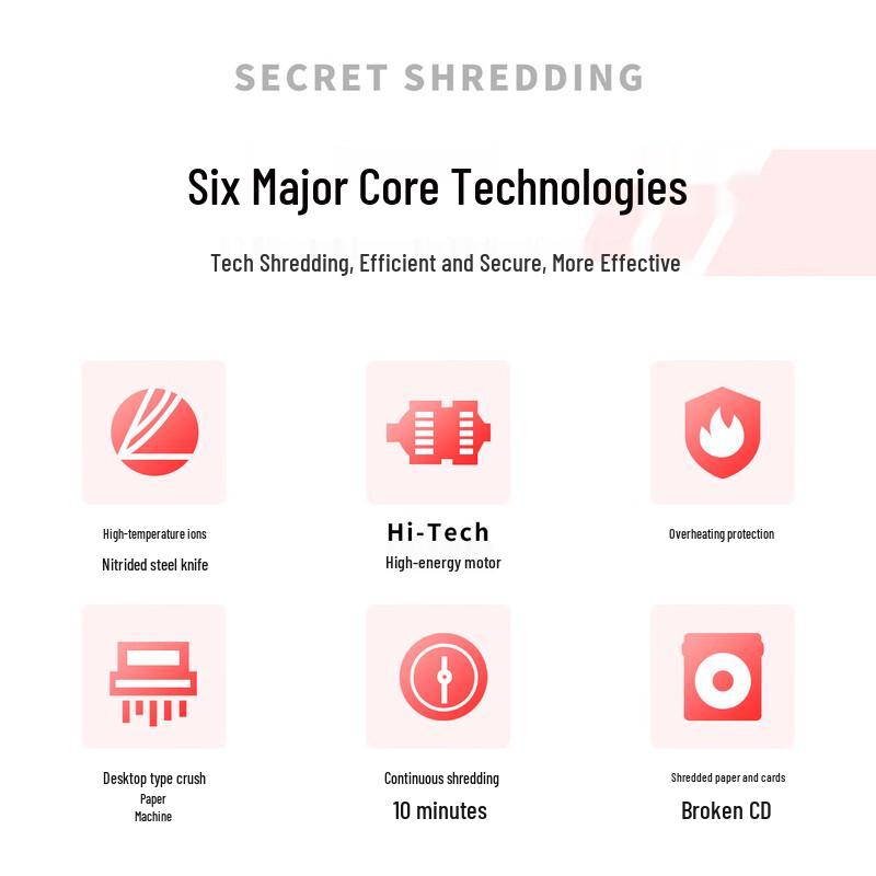 Deli 4-Level Security Desktop Shredder CN Plug (adapter Included)