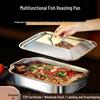 Stainless Steel Grilled Fish and Seafood Pan with Lid and Handle