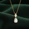 Fashion Fine Jewelry 925 Sterling Silver Diamond Pendant Necklace Marquise Eye Water Drop Zircon Gold Plated Necklaces for Women