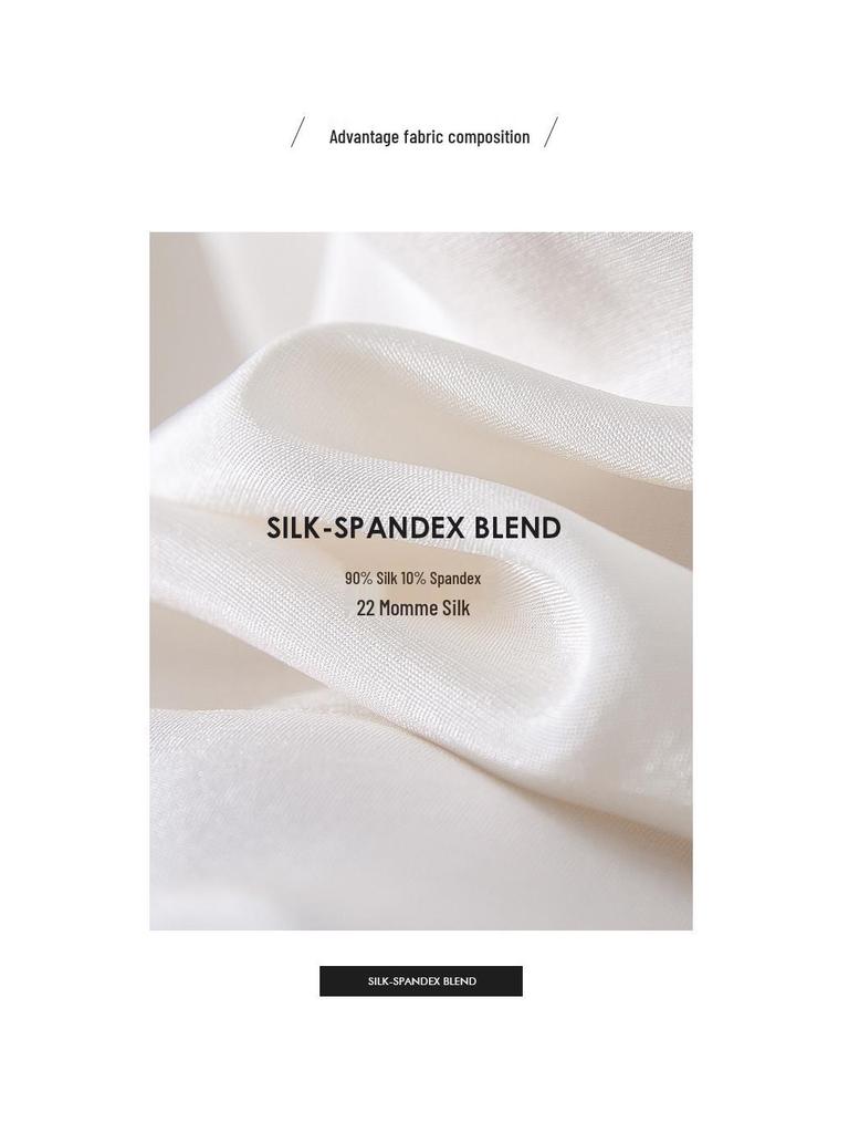 Women's 22 Momme Silk Color Block Shirt - Long Sleeve, Single-Breasted, Loose Fit, Slimming, New Spring/Summer 26 Arrivals.