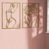 Abstract Home Decoration Woman Iron Wall Hanging Wall Line Drawing Wall Decor Modern Metal Body Outline Poster Bedroom Decor