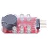 5 Pcs Lithium Battery Low Voltage Alarm Sound Light Warning Real Time Detection Battery Voltage Buzzer Alarm for 2S 3S
