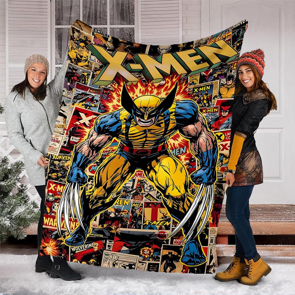 1pc X Men Outdoor Flannel Throw Blanket Soft, Lightweight & Warm for Sofa, Office