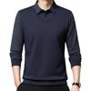 Uomo Autunno Primavera Camicia Collo Turn-down Finto Due Pezzi Maglione Patchwork Taglie Forti Righe Bottoni Stile Formale Business Uomo Top Ufficio