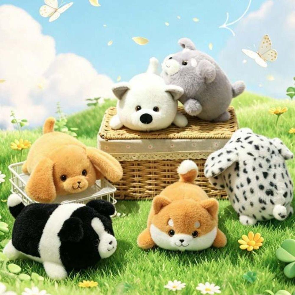 Weiche liegende Welpen-Stoffpuppe Weiches Material Welpen-Schlafkissen Hundespielzeug aus Plüsch Heimdekoration