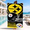 Asciugamano da Spiaggia Pittsburgh Steelers, Asciugatura Rapida, Facile da Curare, Adatto Sia per il Fitness che per le Vacanze al Mare, Essenziale Sportivo