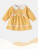 0-6 Years Girls' Long-Sleeve Plaid Cotton Dress - Spring & Autumn Princess Style