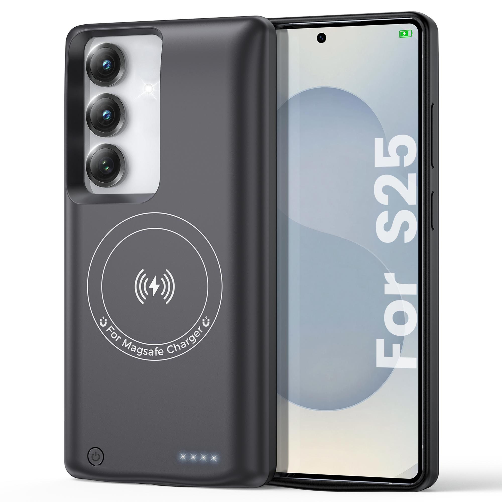 

TY-118W For Samsung Galaxy S25/S24 10000mAh Battery Case Charger Cover Compatible with MagSafe (Not Support Wireless Discharge) A