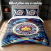 Set Biancheria da Letto West Ham United Football Design 1 Copripiumino + 2 Federe Morbido Traspirante Biancheria da Letto per la Casa