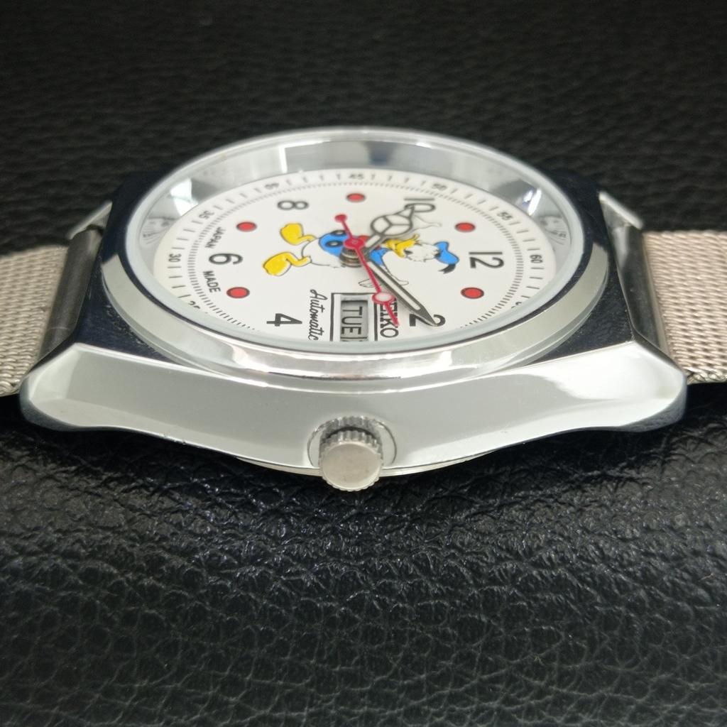 VINTAGE REFURBISHED SEIKO AUTOMATIC 6309A JAPAN MENS WHITE DIAL WATCH A442998-1
