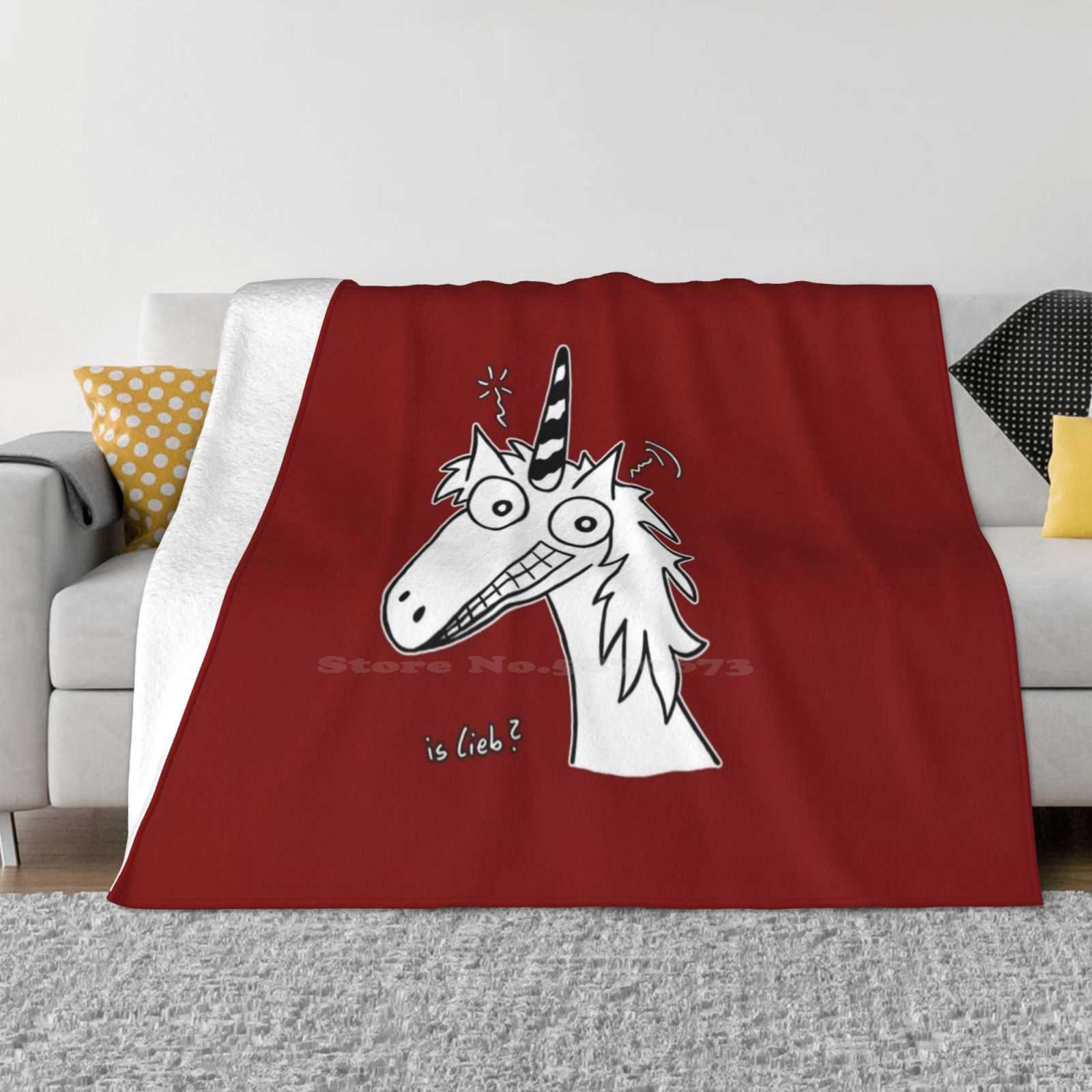 Unicorn! Fashion Soft Warm Flannel Blanket Unicorn Islieb Comic 30x40in