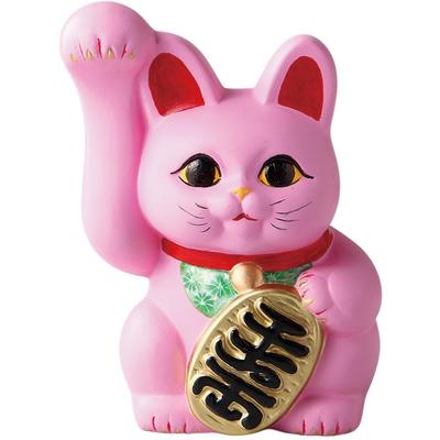 Lucky Cat Lucky W10 X X Lucky Cat 4 Pink Pottery Tokoname Ware Made In Japan Ale-net D7.5 H13.5cm No.