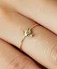 Helene Jewelry 14K Jumping Dolphin Miss Ring Gold Thread Ring (Type A)