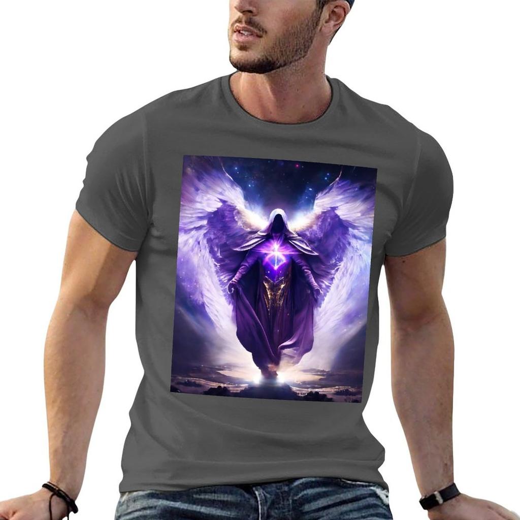MTatron Archangel Colour And Pattern Energetic Light Gold Energy Spiritual Image Zen TShirt Comfort Stretch Tee Shirt