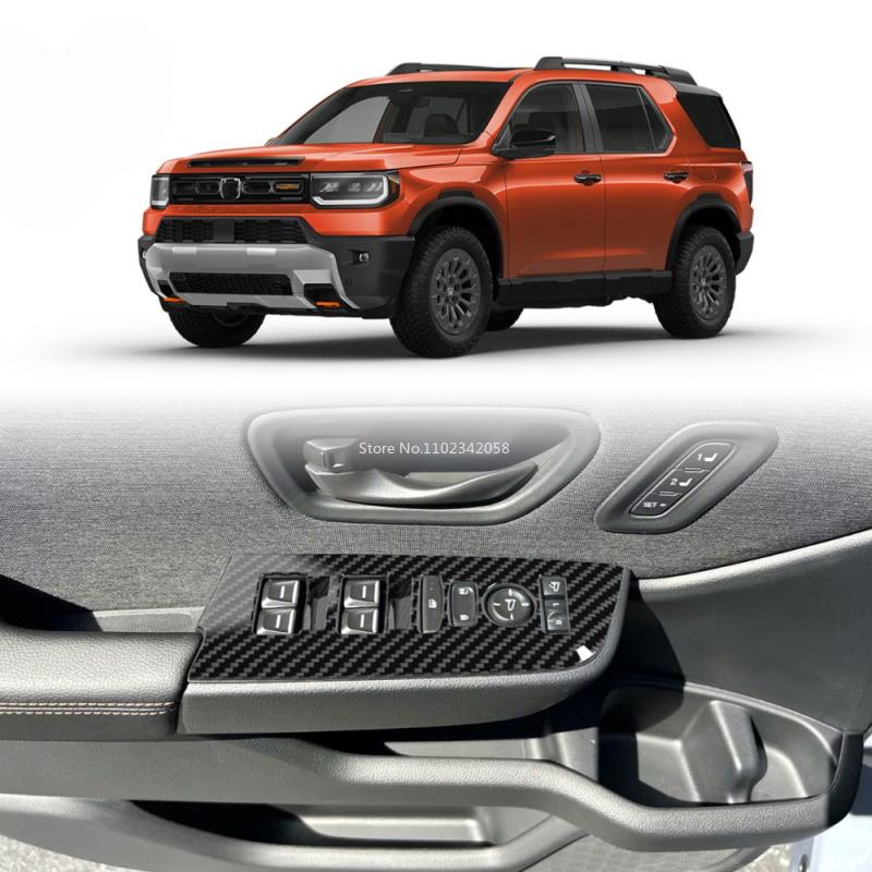 ABS Carbonfiber For Honda Passport 2025 2026 Door Handle Bowl Window Lift Switch Gear Water Cup Panel AC Vent Trument Cover