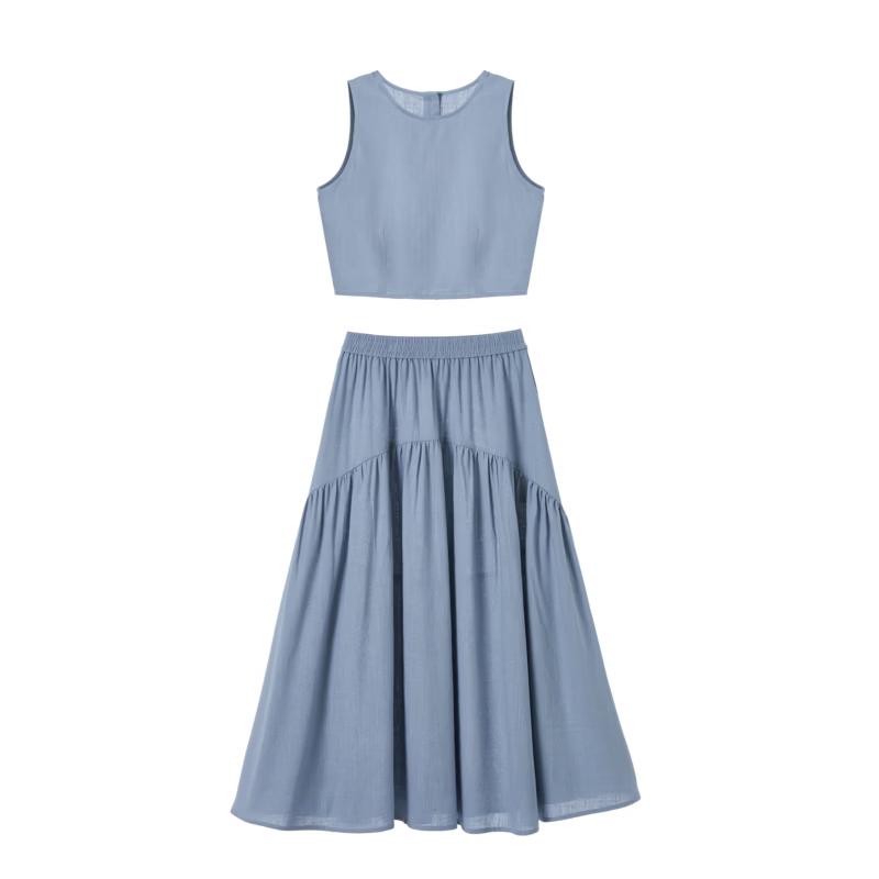Betu Women s Summer Two-Piece Skirt Set L