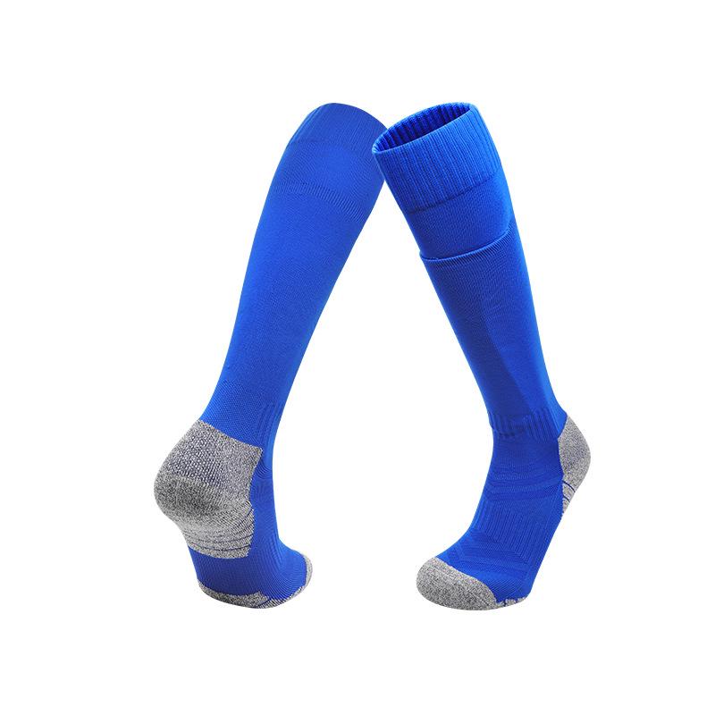 Professional Long Football Socks with Pocketed Shin Guards - Non-slip, Towel Bottom for Kids & Adults