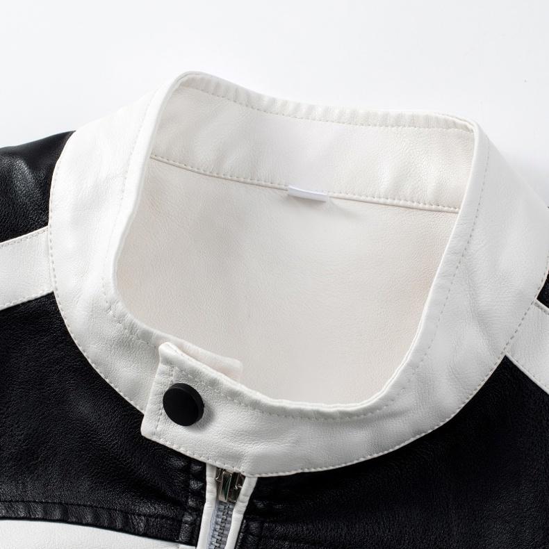 Chaqueta de Cuero Lavada Retro para Hombre, Traje de Motocicleta Cortavientos para Otoño e Invierno, Abrigo para Hombre