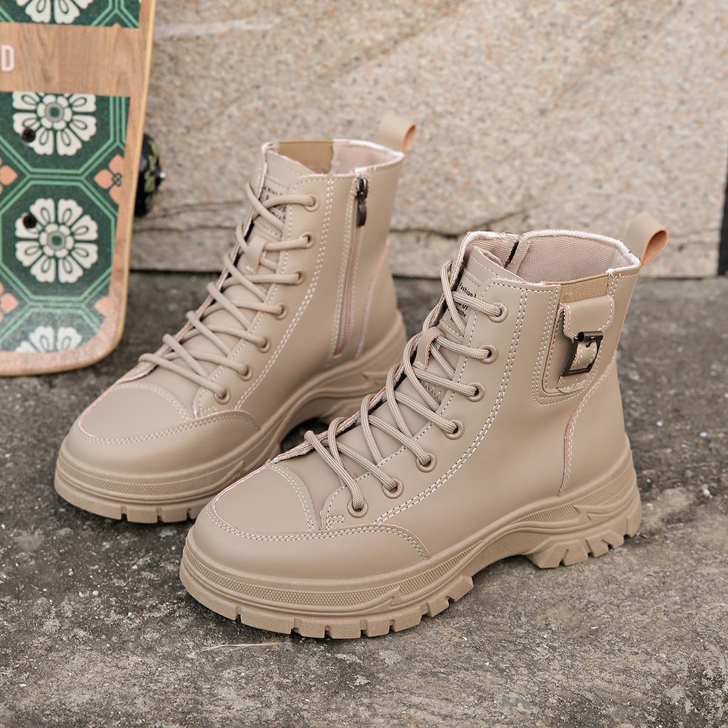New Platform Shoes for Women Casual Sneakers Lace Up Women's Ankle Boots Outdoor Fashion Short Platform Boots Zapatos De Mujer