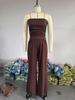 2025 Summer Women’s Strapless Vest, Long Cardigan, and Wide-Leg Pants Set