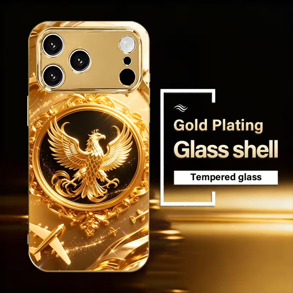 Popular Fashion Golden Eagle Phone Case for iPhone Case for Iphone 17 Pro Max Transparency for iPhone 17 16 15 14 13 Pm Pro Plus