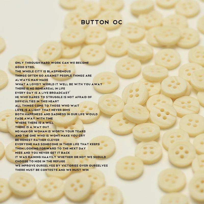 Off-White Resin Four-Eye Button Top Long-Sleeved Children'S Buttons Knitted Cardigan Shirt Clothing Accessories