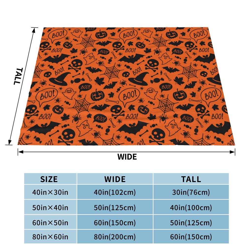Pink Cute Ghosts Flannel Blankets Halloween Funny Throw Blankets for Home Hotel Sofa 150*125cm Rug Piece